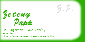 zeteny papp business card